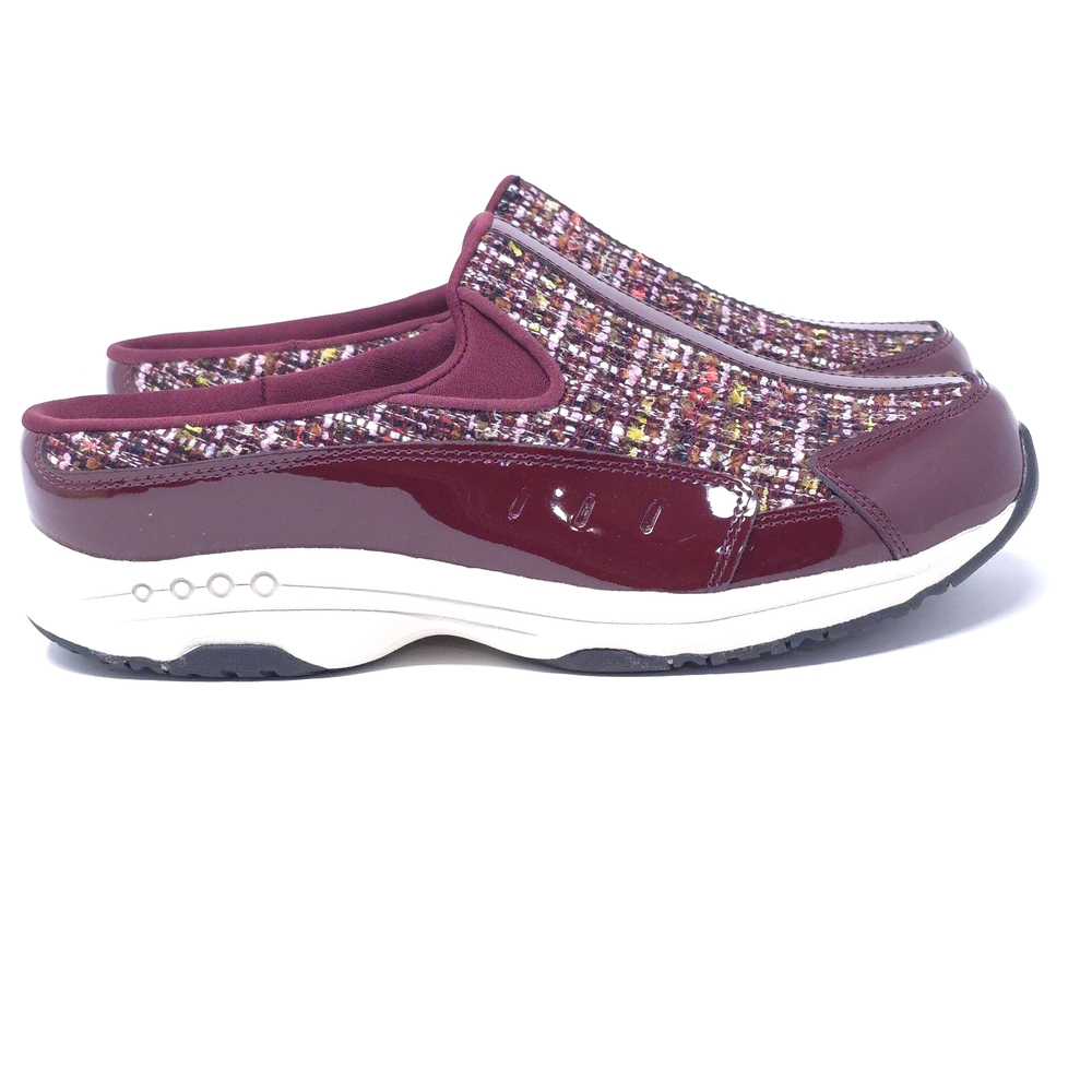 Easy Spirit Traveltime  Slip On Wine-Tweed-Multi-Patent 10WW US - Picture 5 of 10